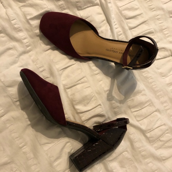 Burgundy color high heels, size 8 - Picture 3 of 3
